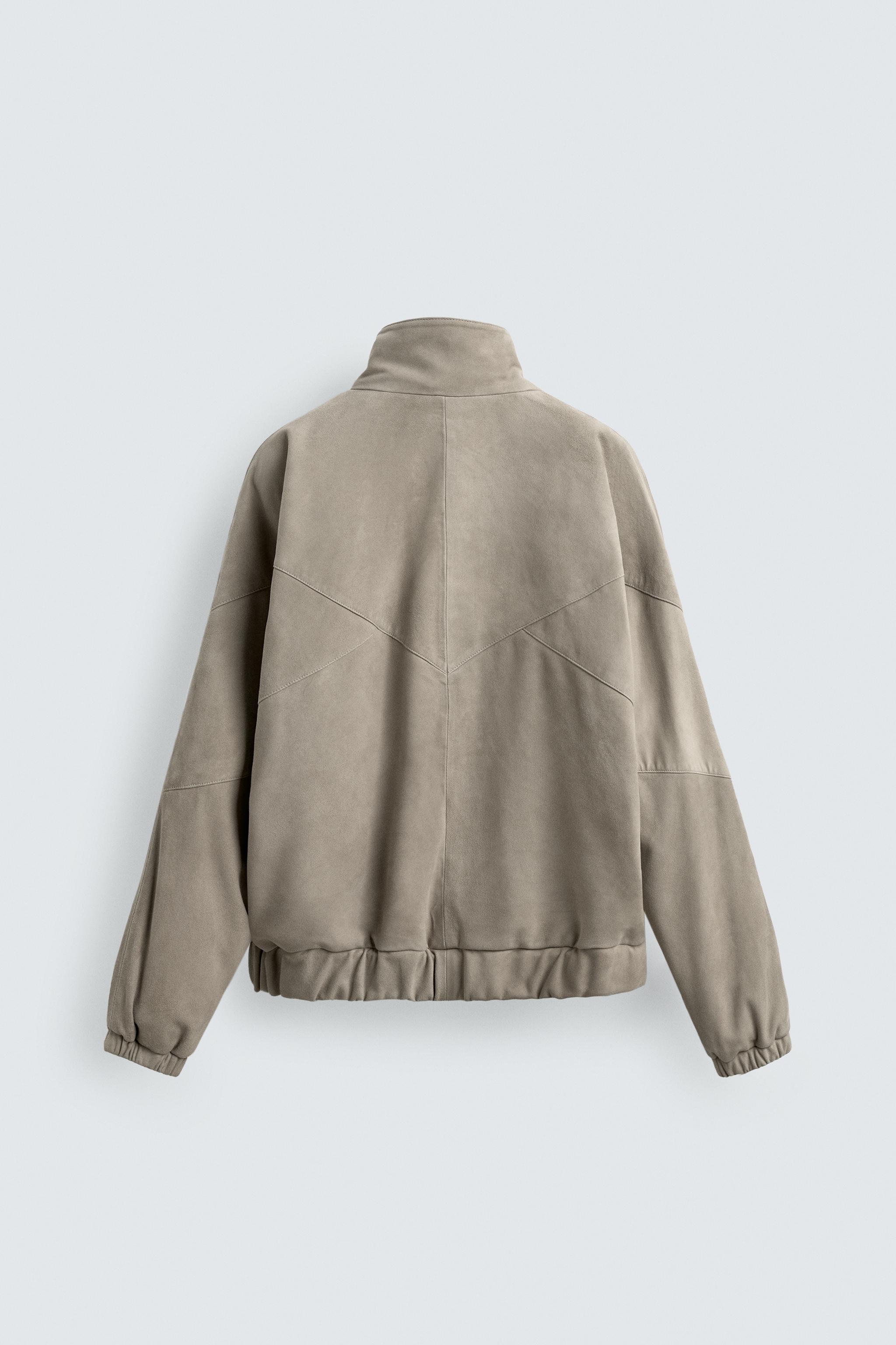 RELAXED FIT SUEDE LEATHER JACKET